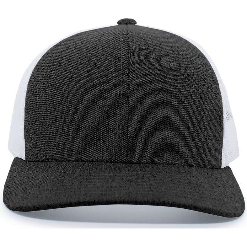 Black Heather / White blank hat